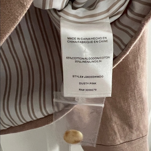 Thread & Supply Taupe Linen Blend Cropped Shirt Jacket - Picture 7 of 8